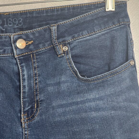 R1893 Sears Roebuck Co Medium Wash Cotton Poly Viscose Span Stretch Jean Size 12 - Picture 7 of 16